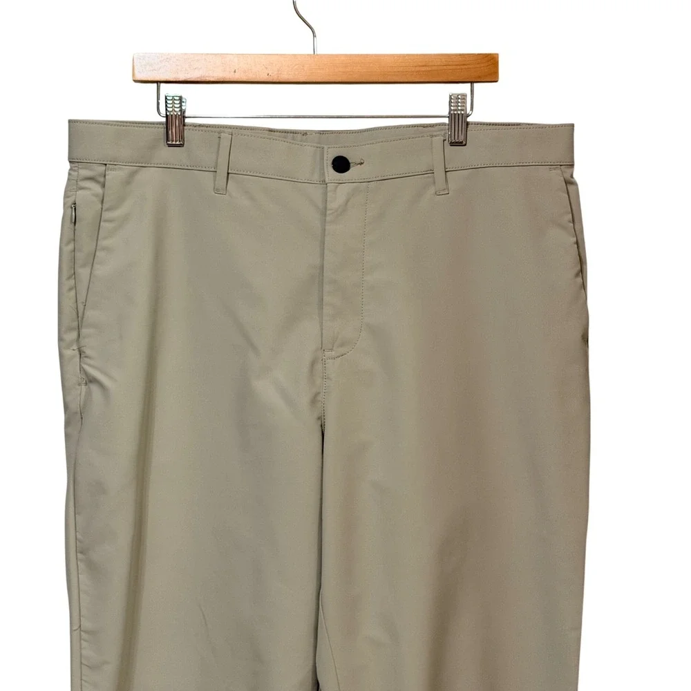 Banana Republic Mens 38x32 Performance Chino Pants Khaki Tan Tech Stretch 38x31